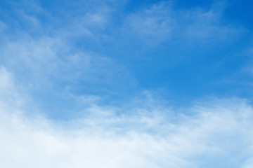 Dim cloud in the blue sky background