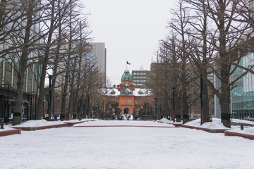 Former Hokkaido Government Office in winter, Japan