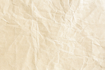 Crumpled brown background paper texture