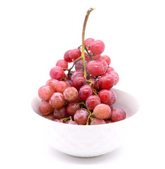 red grape isolated on white