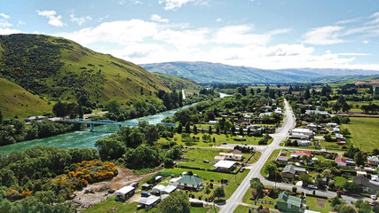 Aerial View of Millers Flat New Zealand