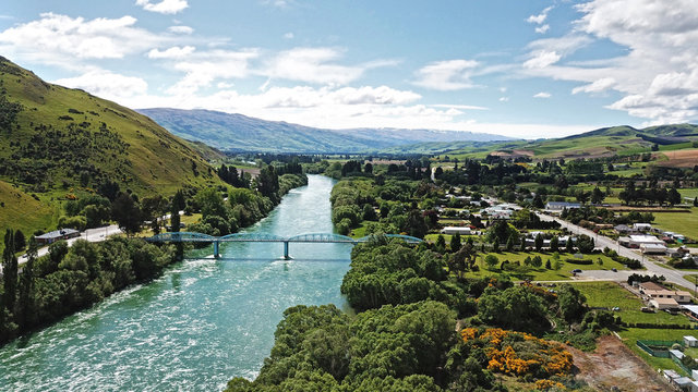 Aerial View of Millers Flat New Zealand