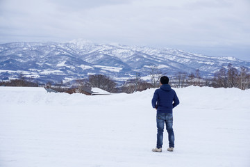 Fototapeta na wymiar Niseko in winter, Hokkaido, Japan