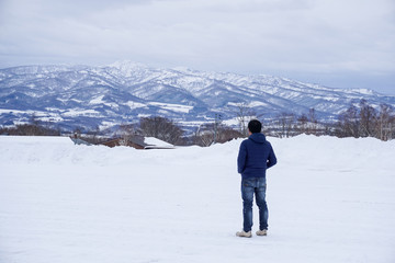 Fototapeta na wymiar Niseko in winter, Hokkaido, Japan