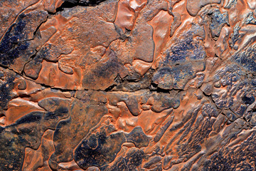 Copper smelter slag melted background