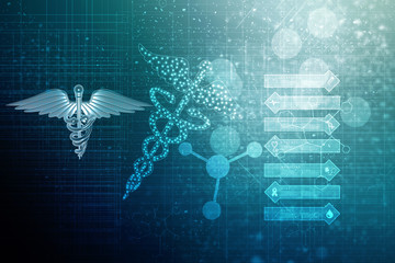 3d illustration Health care and medical logo 