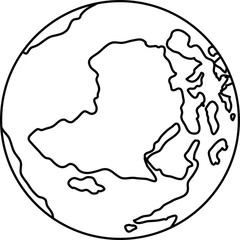outline of a round bearth