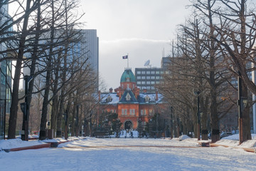 Former Hokkaido Government Office in winter, Japan