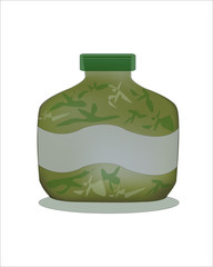 green plastic bottle