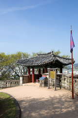 It is Jinjuseong Fortress which is a famous tourist attraction in Korea.