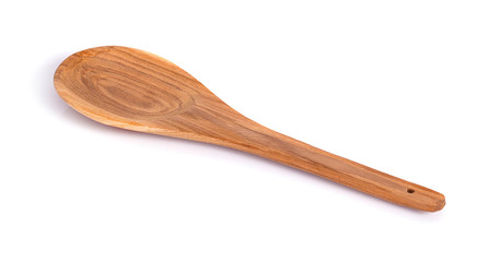 wooden spoon isolated on white background