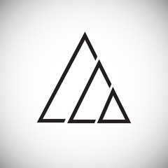 Mountain icon on white background for graphic and web design, Modern simple vector sign. Internet concept. Trendy symbol for website design web button or mobile app