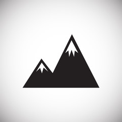 Mountain icon on white background for graphic and web design, Modern simple vector sign. Internet concept. Trendy symbol for website design web button or mobile app