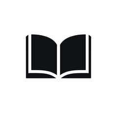 Book icon vector, solid illustration, pictogram isolated on white. Book logo