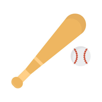 baseball icon vector in flat style on white background