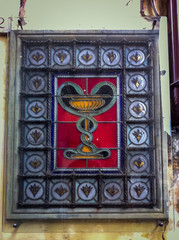 Stained Glass Window in Tuscany, Italy