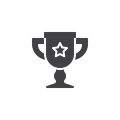 Award cup vector icon. filled flat sign for mobile concept and web design. Champions Cup simple solid icon. Symbol, logo illustration. Pixel perfect vector graphics