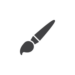 Paint brush vector icon. filled flat sign for mobile concept and web design. Art Paintbrush simple solid icon. Symbol, logo illustration. Pixel perfect vector graphics