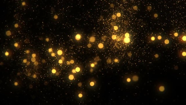 golden particles celebration background
