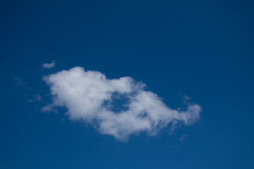 White clouds with Blue sky background