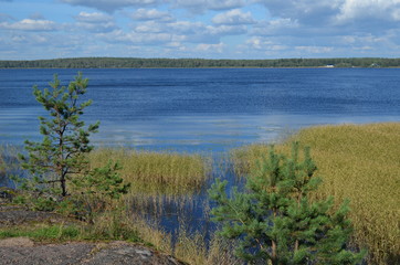 landscape with lake and sky in Viborg