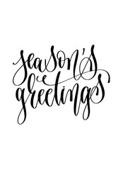 season's greetings - hand lettering inscription text to winter h