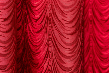 Red curtain as abstract background
