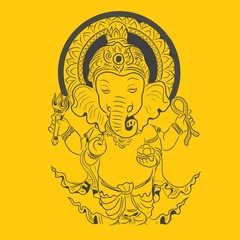 emblem depicting an Indian god Ganesha