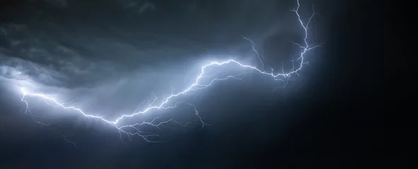 Rolgordijnen Lightning on a sky © ARAMYAN