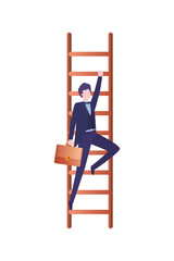 businessman with stair avatar character