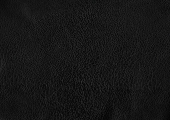 Deep dark black color luxury genuine cow leather texture background. Close up photography of sofa, chair, interior, auto seat cover