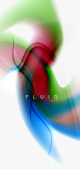 Fluid flowing wave abstract background