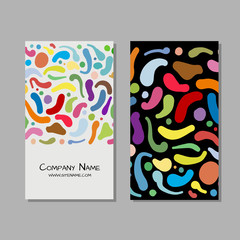 Business cards design, colorful abstract background