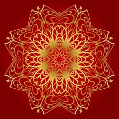 Mandala pattern. Traditional indian mandala. Orient tribal circle sign illustration. Vector illustration.