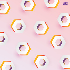 Modern background with 3d hexagons. Eps10 Vector illustration