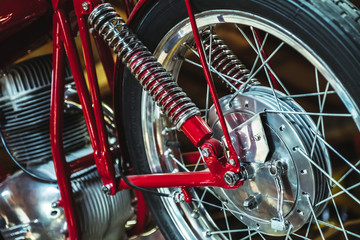 Close up moto au look vintage