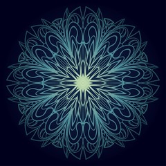 Mandala pattern. Traditional indian mandala. Orient tribal circle sign illustration. Vector illustration.