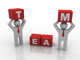 3d rendering business team 