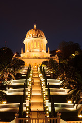 Bahai gardens at night, Haifa