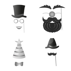 Vector illustration of party and birthday icon. Set of party and celebration stock vector illustration.