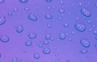 water drops on blue background