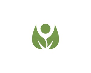 Tree leaf vector logo design, eco-friendly concept.