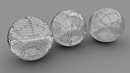3d image abstract balls. 3d render Background volumetric spheres. 