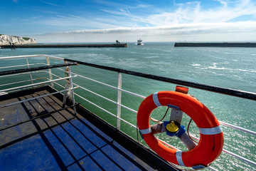 The white cliffs of Dover in Kent from the sea