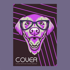 pug dog illustration with slogan - Vector 