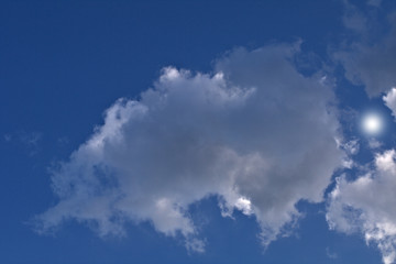 blue sky with clouds,white,cloudscape,sun,light,weather,fluffy,air,clear