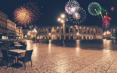Fireworks Over Night Old Verona