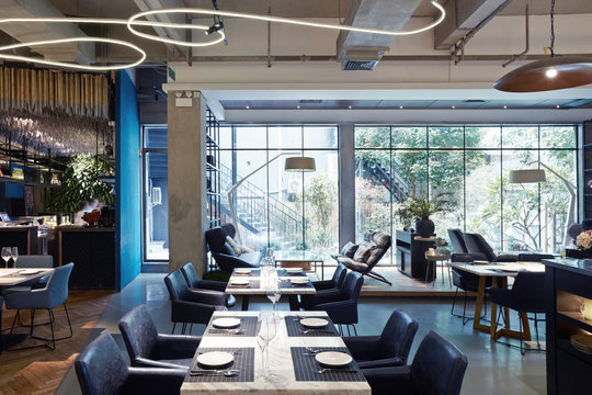 Modern restaurant interiors