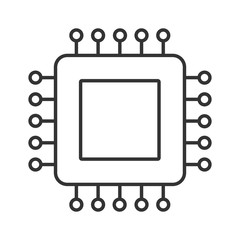 Processor linear icon