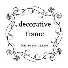 Decorative frame, place for text. Floral border.